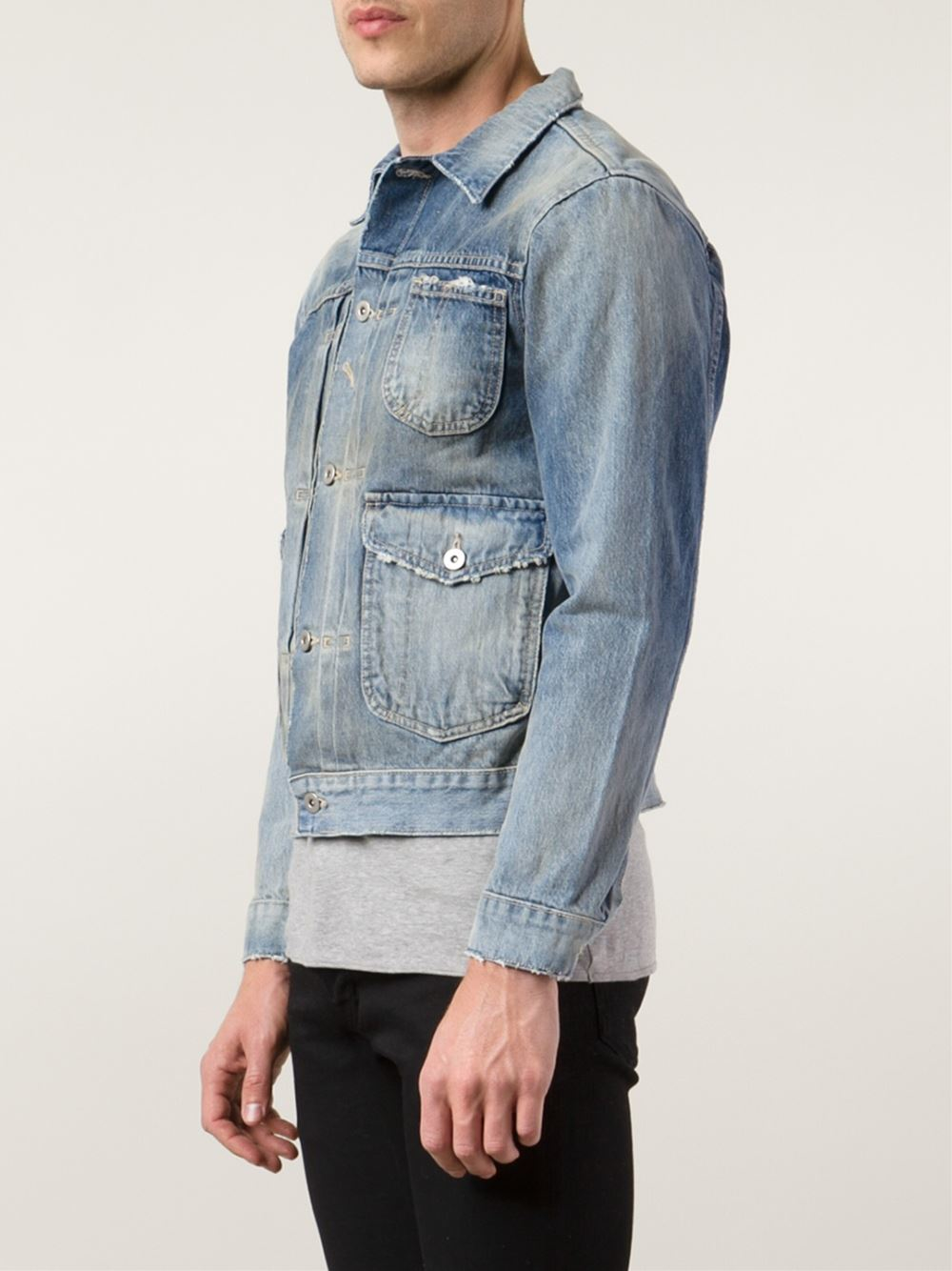 Lyst - Fadeless Distressed Denim Jacket in Blue for Men