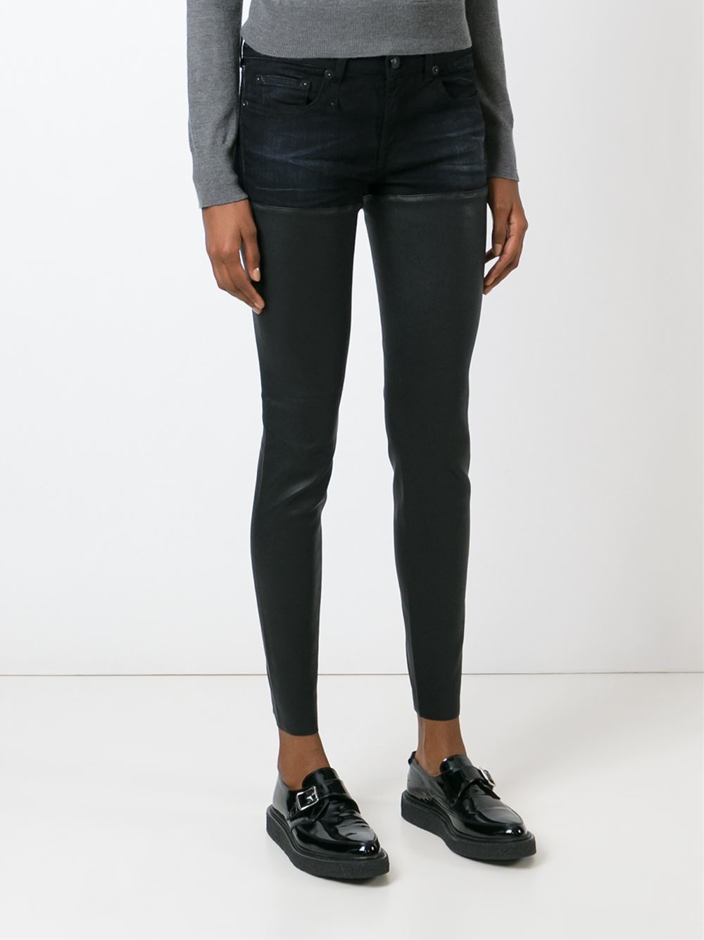 R13 Short And Legging Combo in Black Lyst