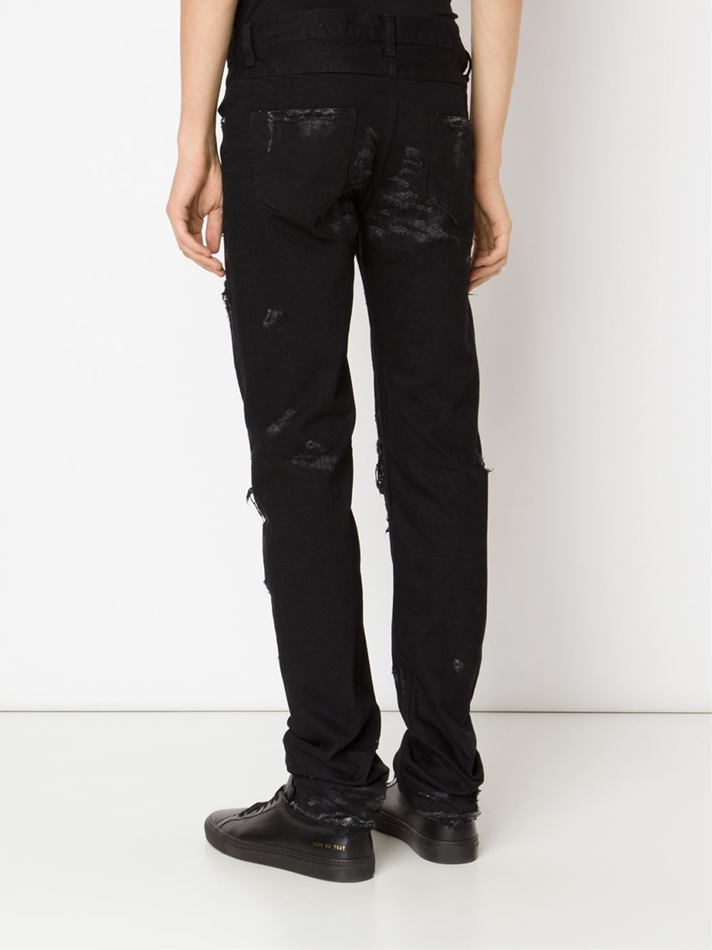 Lyst - Christian Dada - Ripped Skinny Jeans - Men - Cotton/polyurethane ...