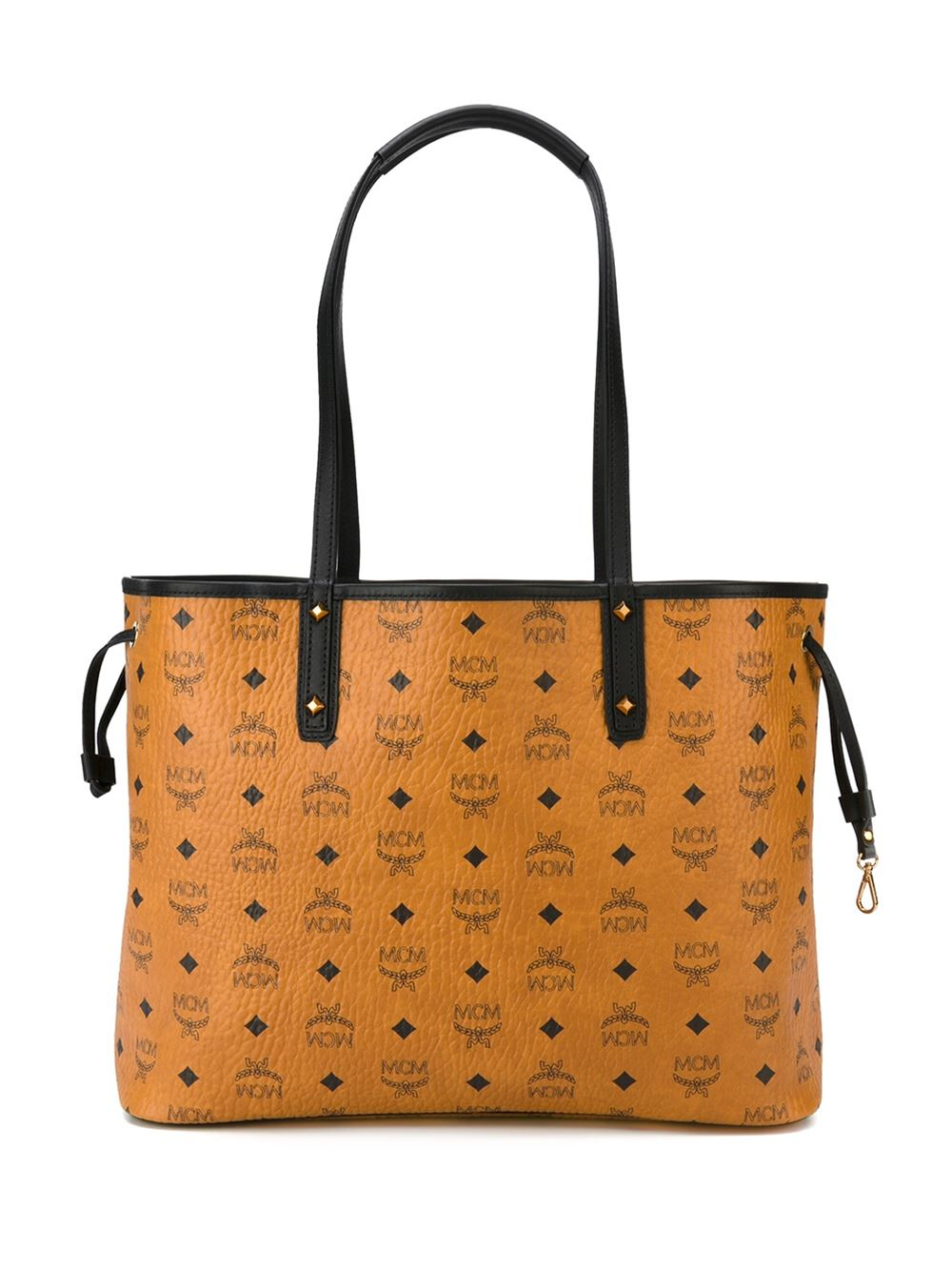 Mcm Logo Print Shoulder Bag in Brown | Lyst