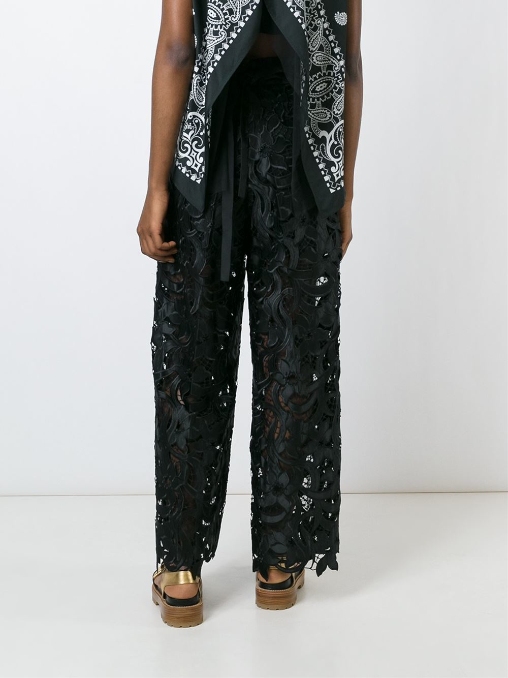 embroidered palazzo pants