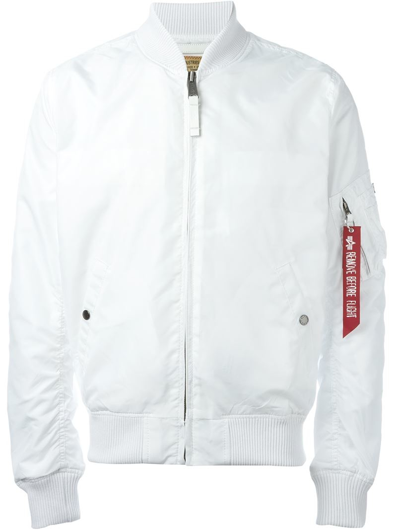Lyst - Alpha Industries Classic Bomber Jacket in White for Men