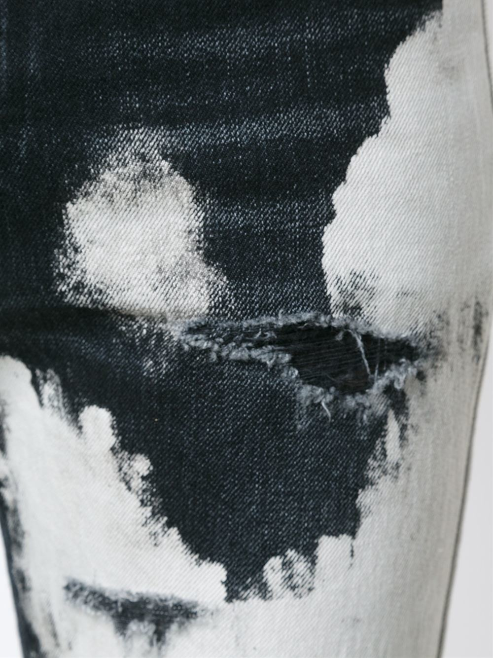 Lyst Saint Laurent Tiedye Skinny Jeans in White for Men