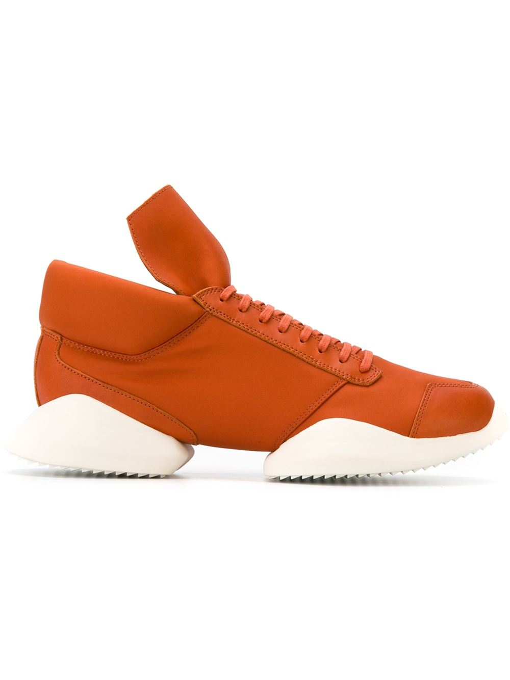 rick owens orange sneakers