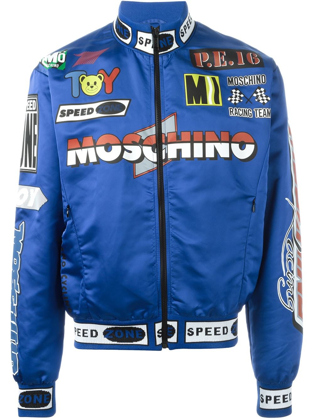 Lyst - Moschino Racing Bomber Jacket in Blue for Men