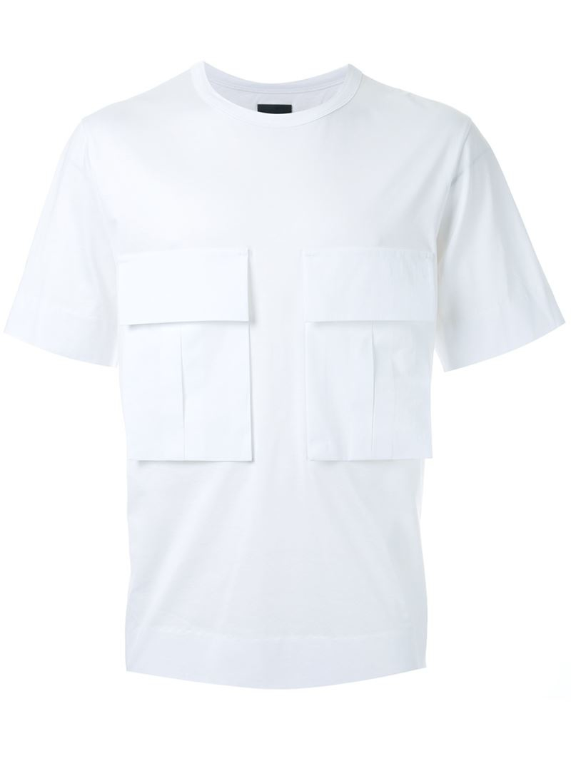 Download Juun.j Front Pocket T-shirt in White for Men | Lyst