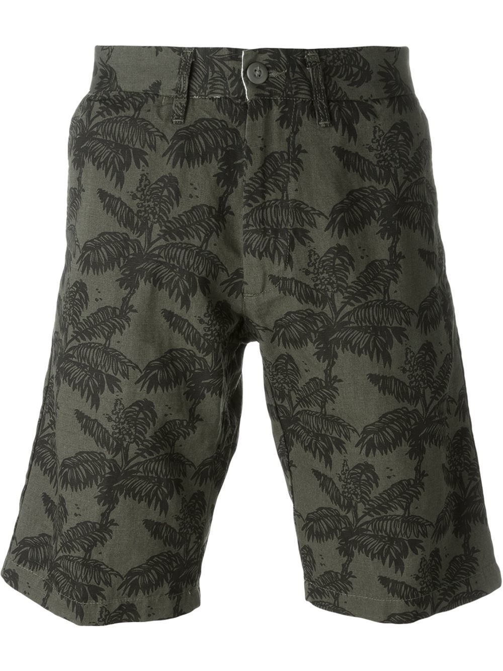 Lyst - Carhartt 'johnson' Palm Tree Print Bermuda Shorts in Green for Men