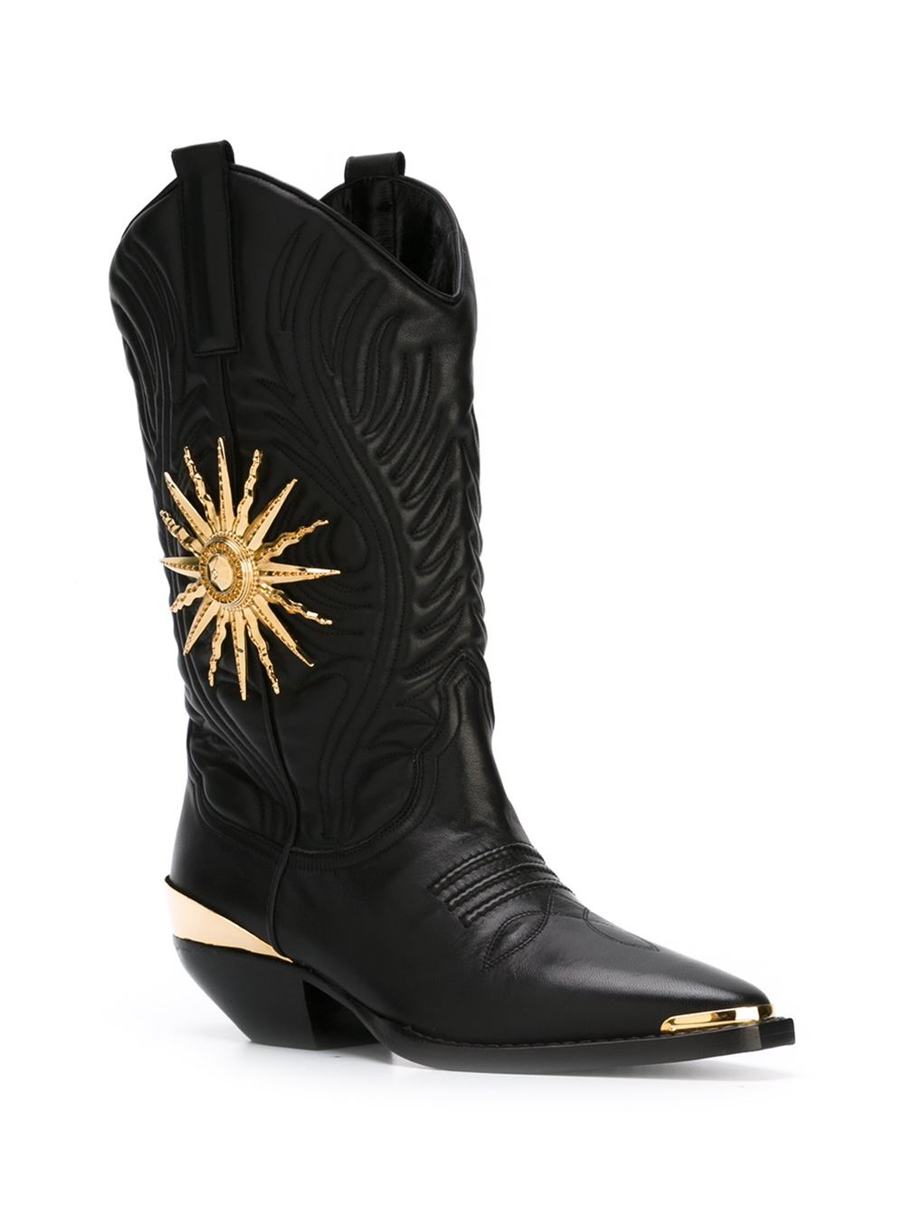 Lyst Fausto puglisi Embellished Western Boots in Black