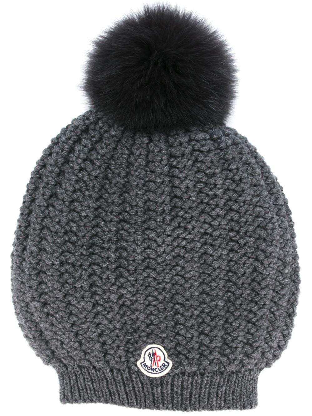 pom beanie elyssa pom (GREY) Fur Pom Beanie  Moncler  Lyst in Pom Gray