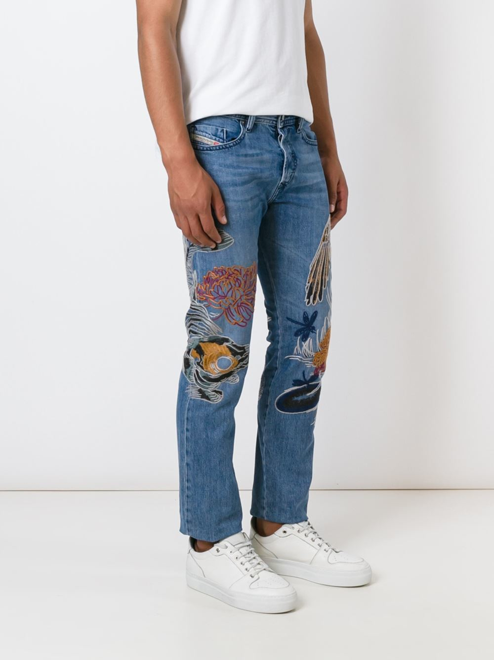 DIESEL Diesel Rombee Xt Carrot Fit Jeans in Blue for Men - Lyst