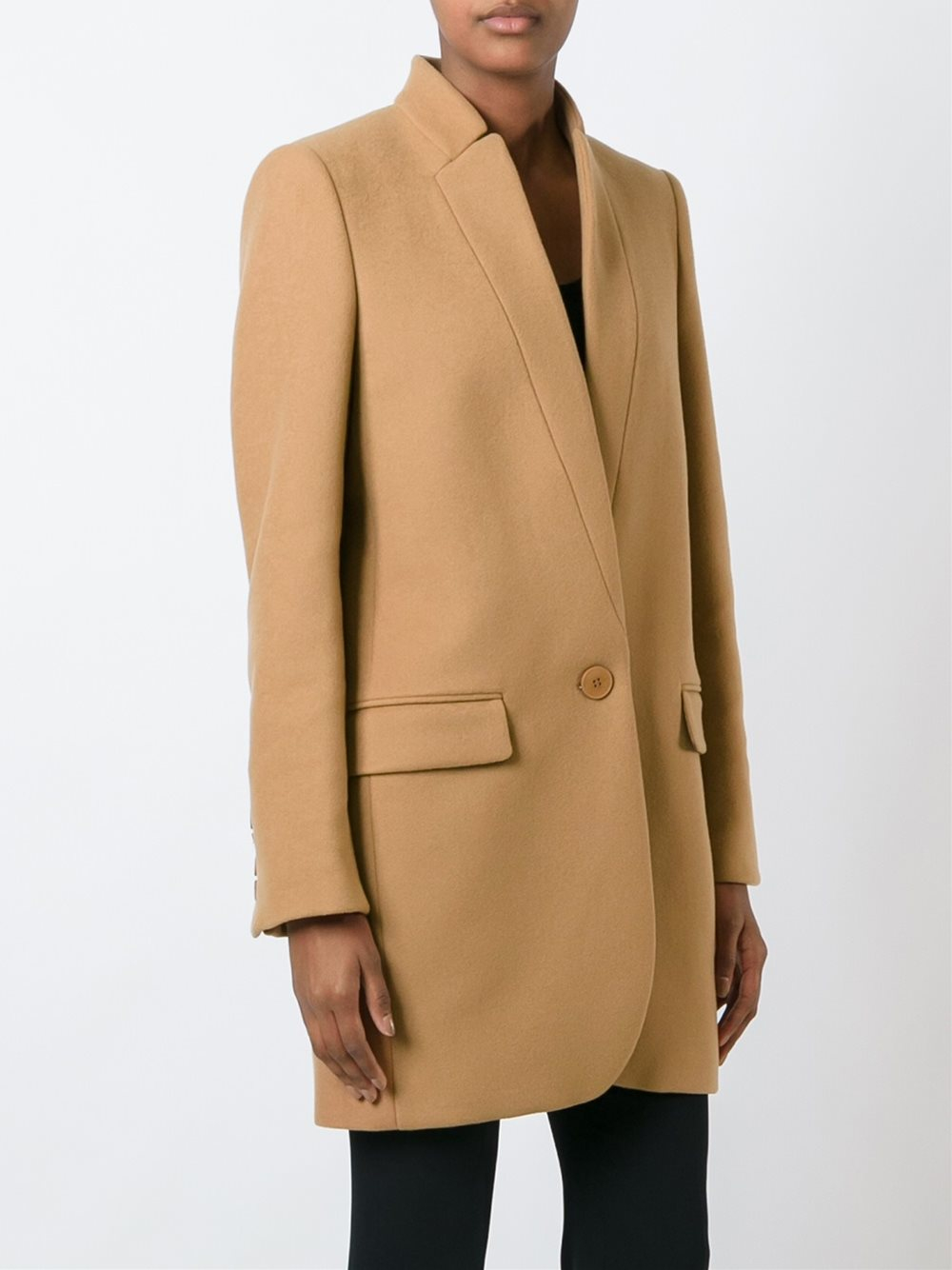 Lyst - Stella Mccartney 'bryce' Coat in Brown