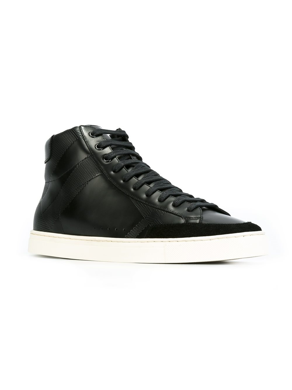 Lyst - Burberry High-Top Sneakers in Black for Men