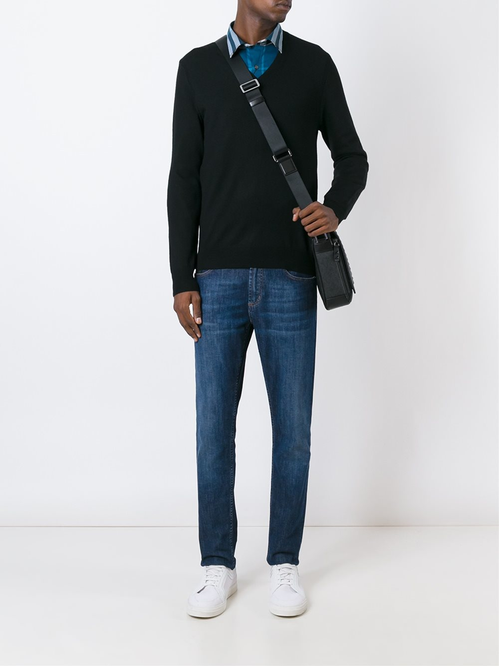 Lyst Burberry Elbow Pad Detail Jumper in Black for Men