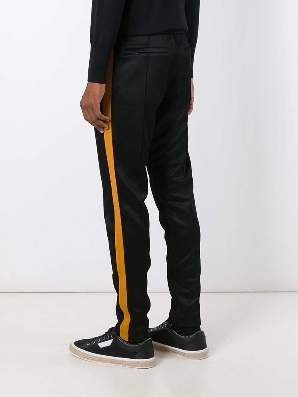 Lyst - Burberry Side Stripe Trousers in Black for Men