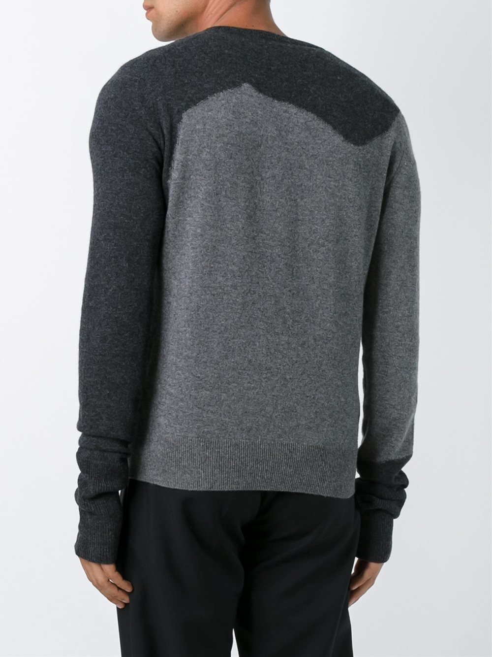 Lyst - Alexander mcqueen V-neck Jumper in Gray for Men