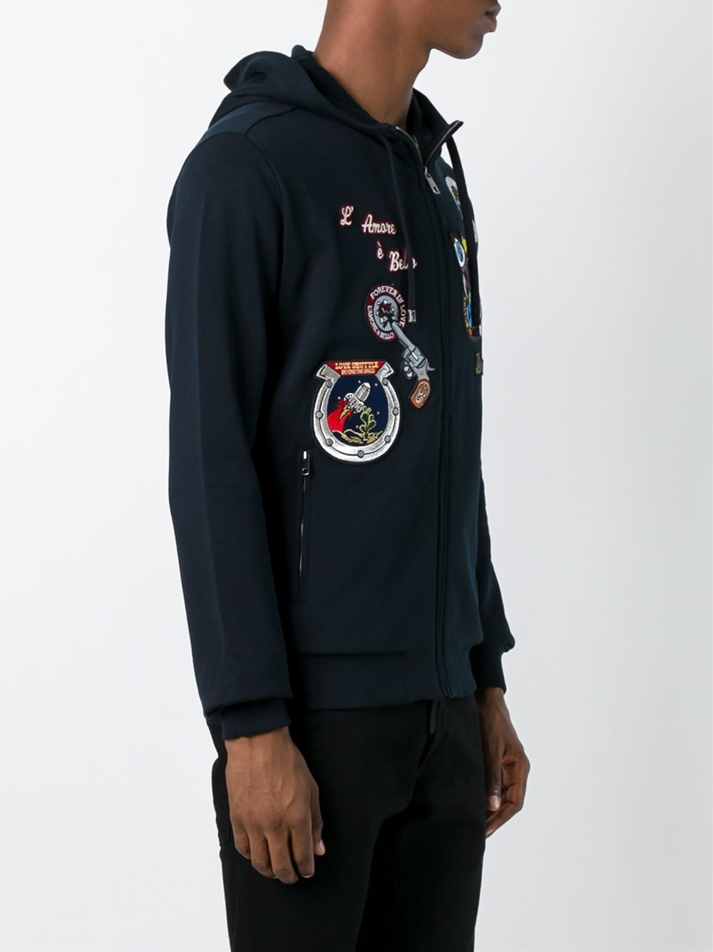 Lyst - Dolce & Gabbana Space Patch Hoodie in Blue for Men