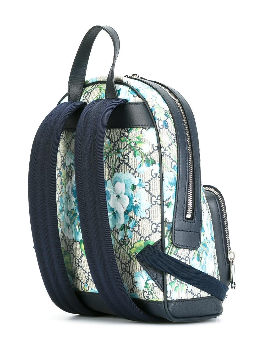 Gucci Canvas Gg Blooms Supreme Small Backpack in Tan / Blue (Blue) - Lyst