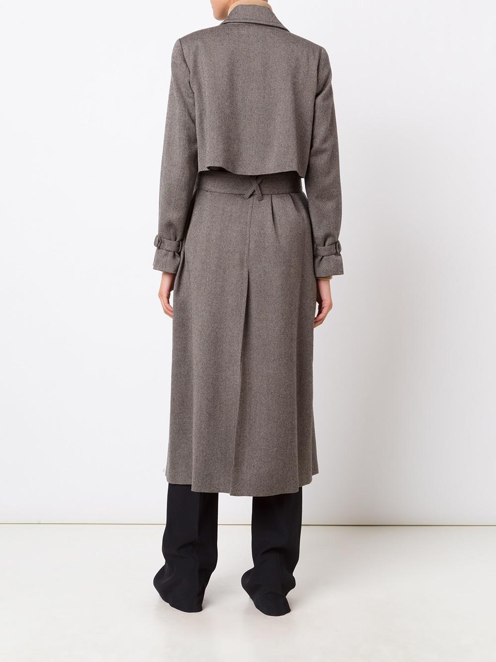 lyst comey notched lapel trench coat in gray lyst comey notched lapel trench coat in gray