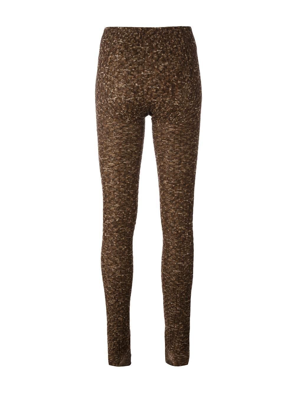 Lyst Missoni Knitted Tights in Brown