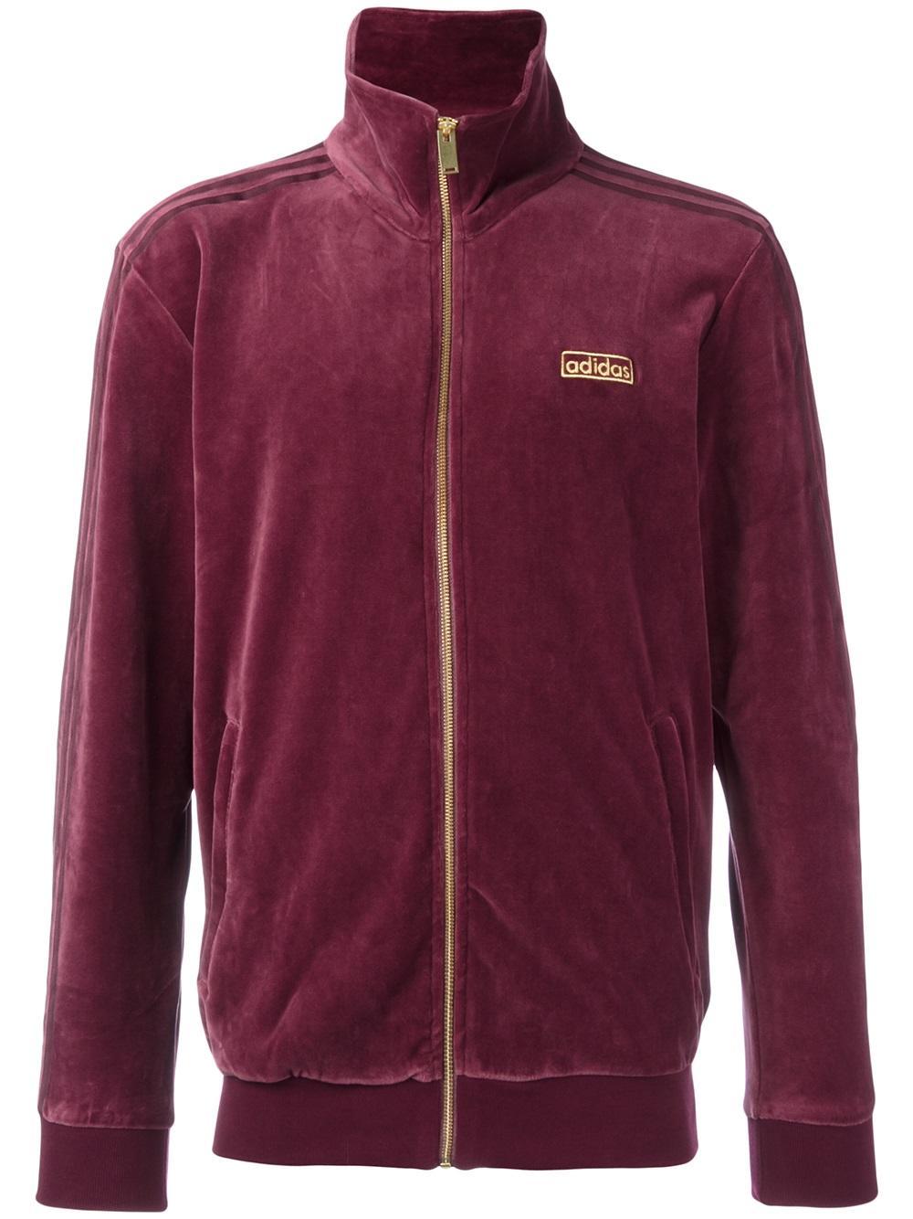 Lyst - Adidas Originals 'beckenbauer' Velour Track Jacket in Red for Men