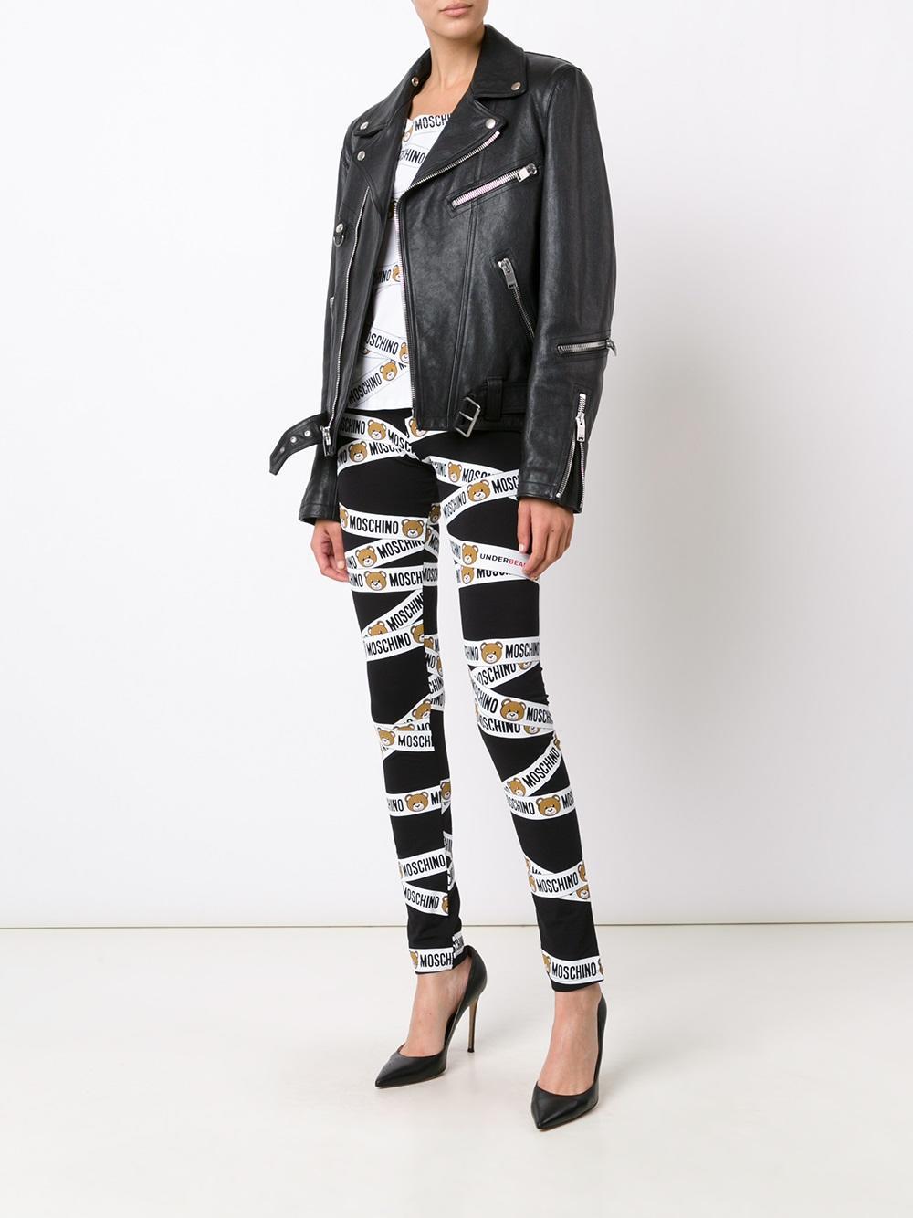 moschino tape joggers black