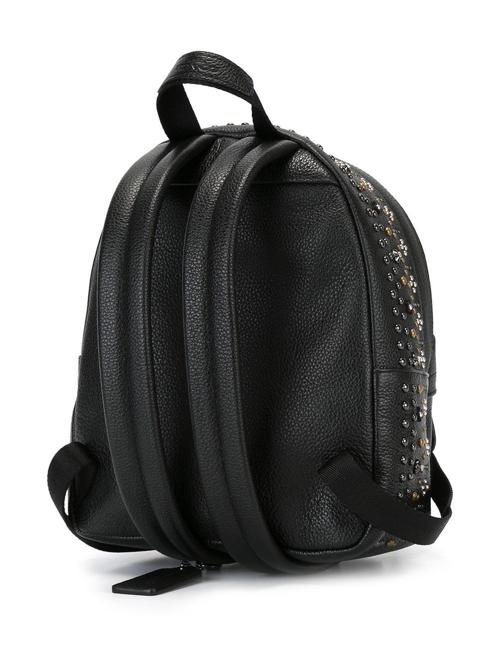 COACH Mini Studded Backpack in Black - Lyst