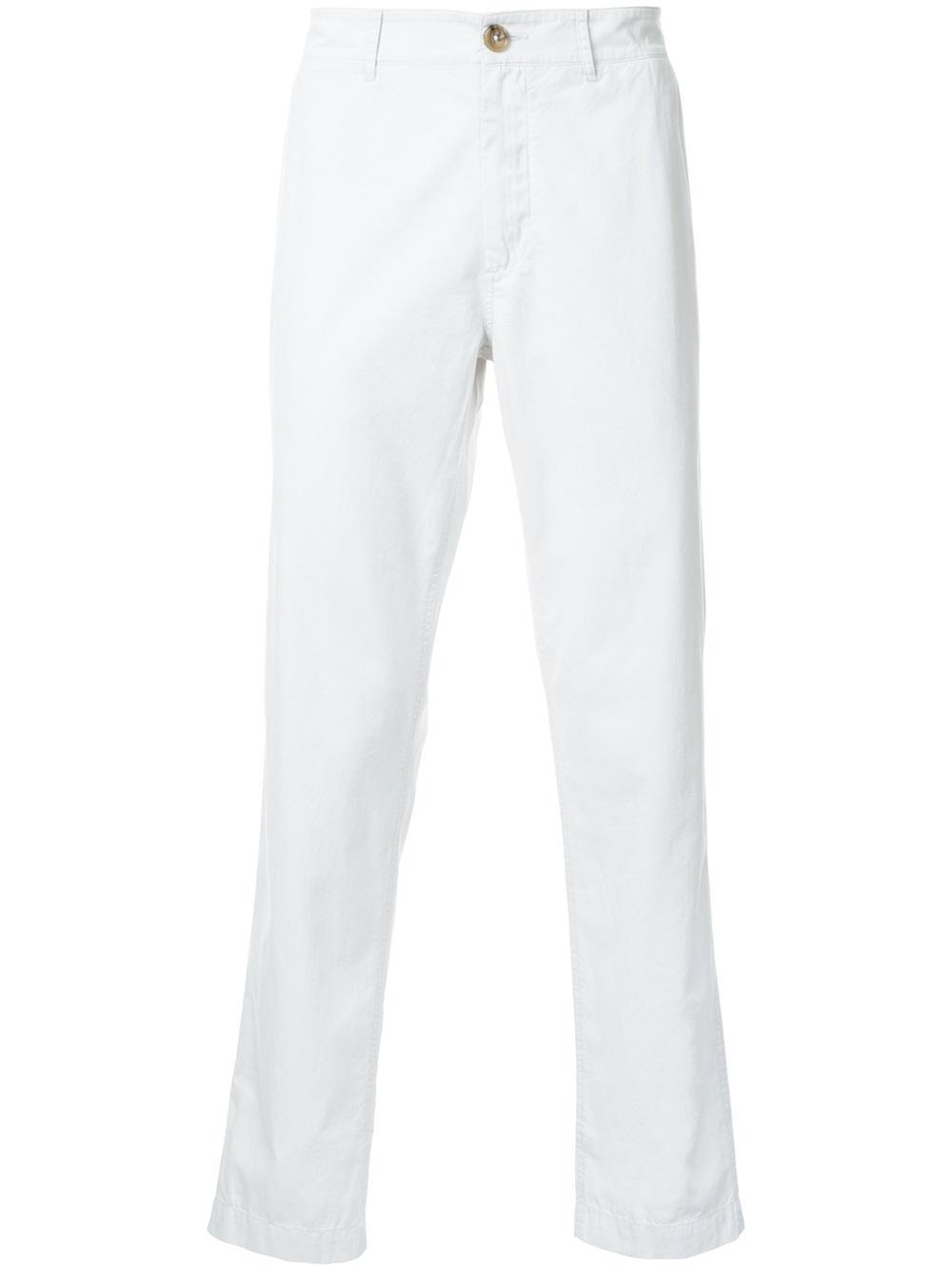 white chino joggers