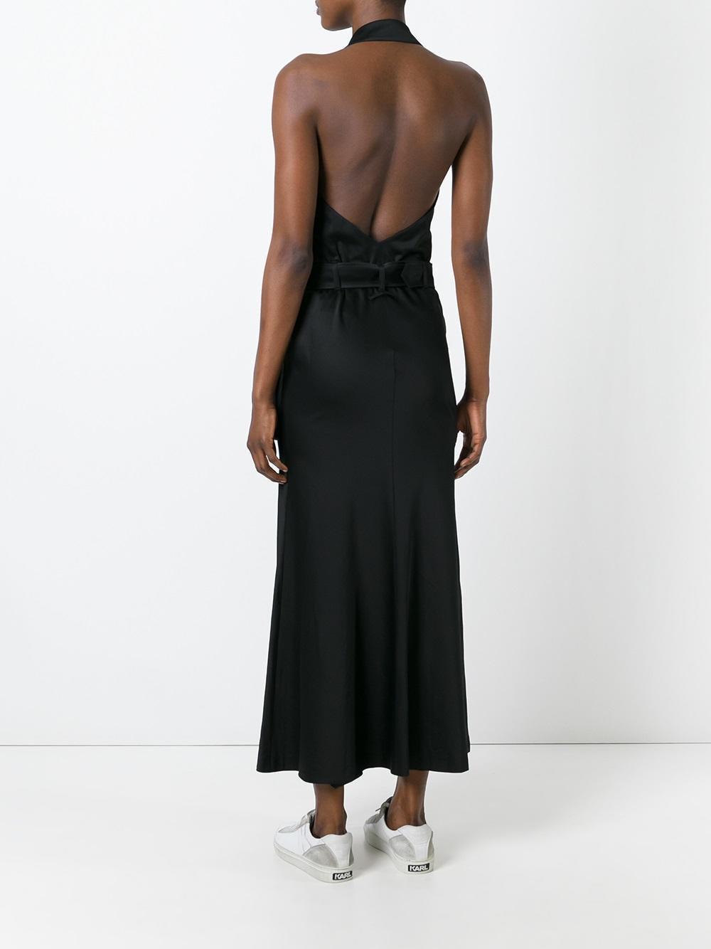 Jean Paul Gaultier Backless Halterneck Dress in Black - Lyst