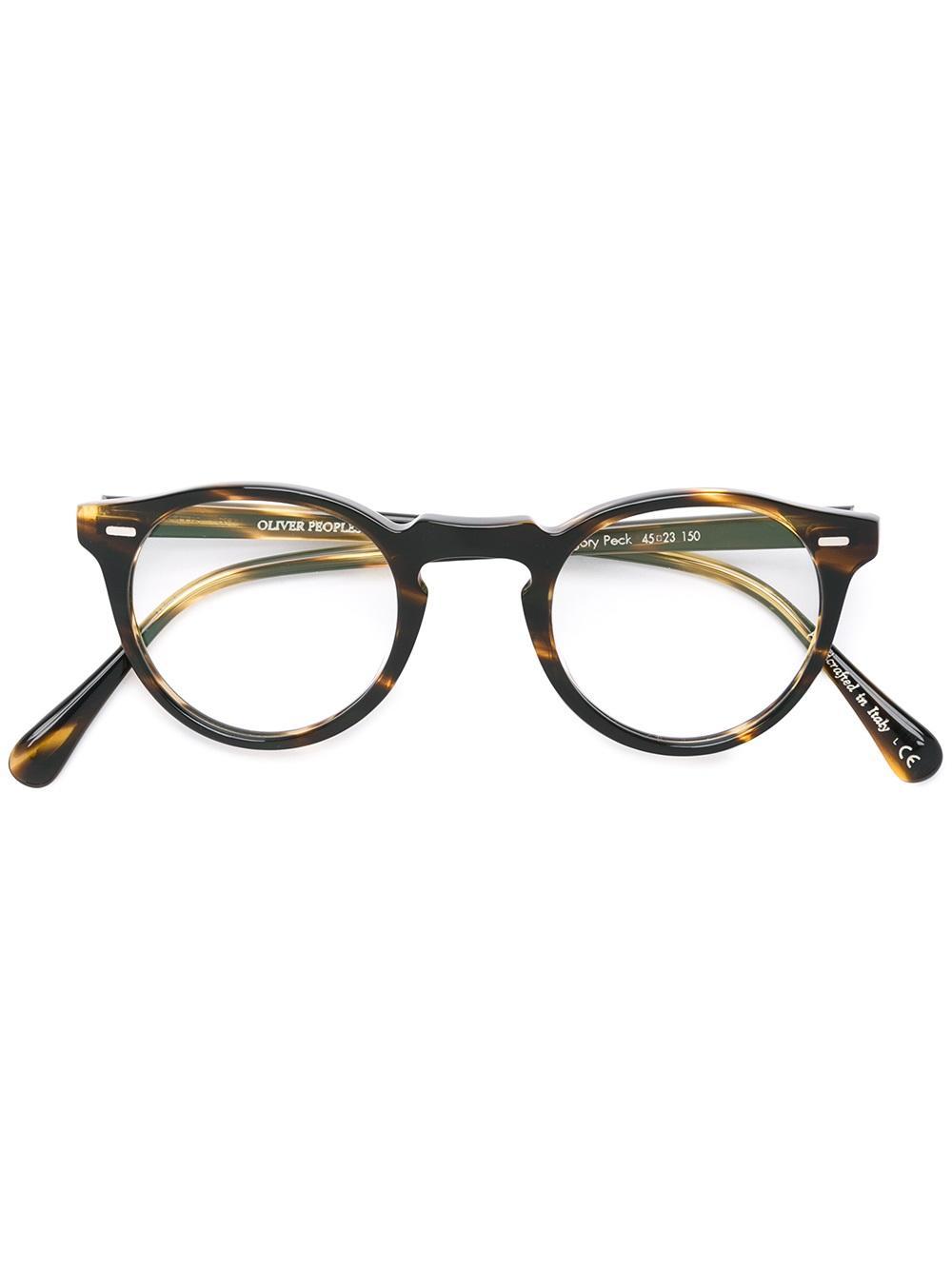 Oliver peoples 'gregory Peck' Glasses in Brown Lyst