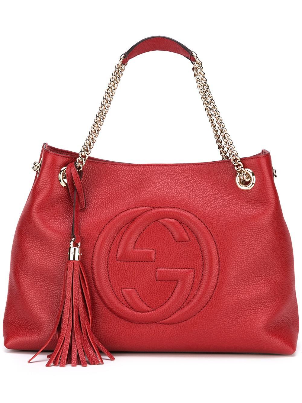 Gucci Soho Shoulder Bag in Red | Lyst