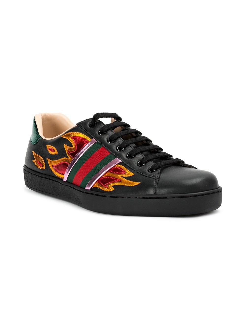 gucci flame ace sneakers