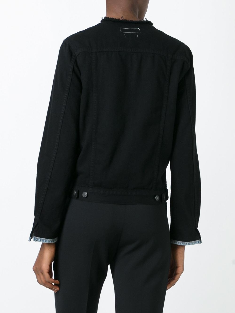 Lyst - Rag & Bone - Collarless Denim Jacket - Women - Cotton - Xs in Black