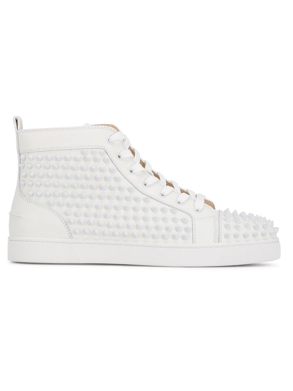Christian louboutin 'louis' Hi-top Trainers in White for Men | Lyst