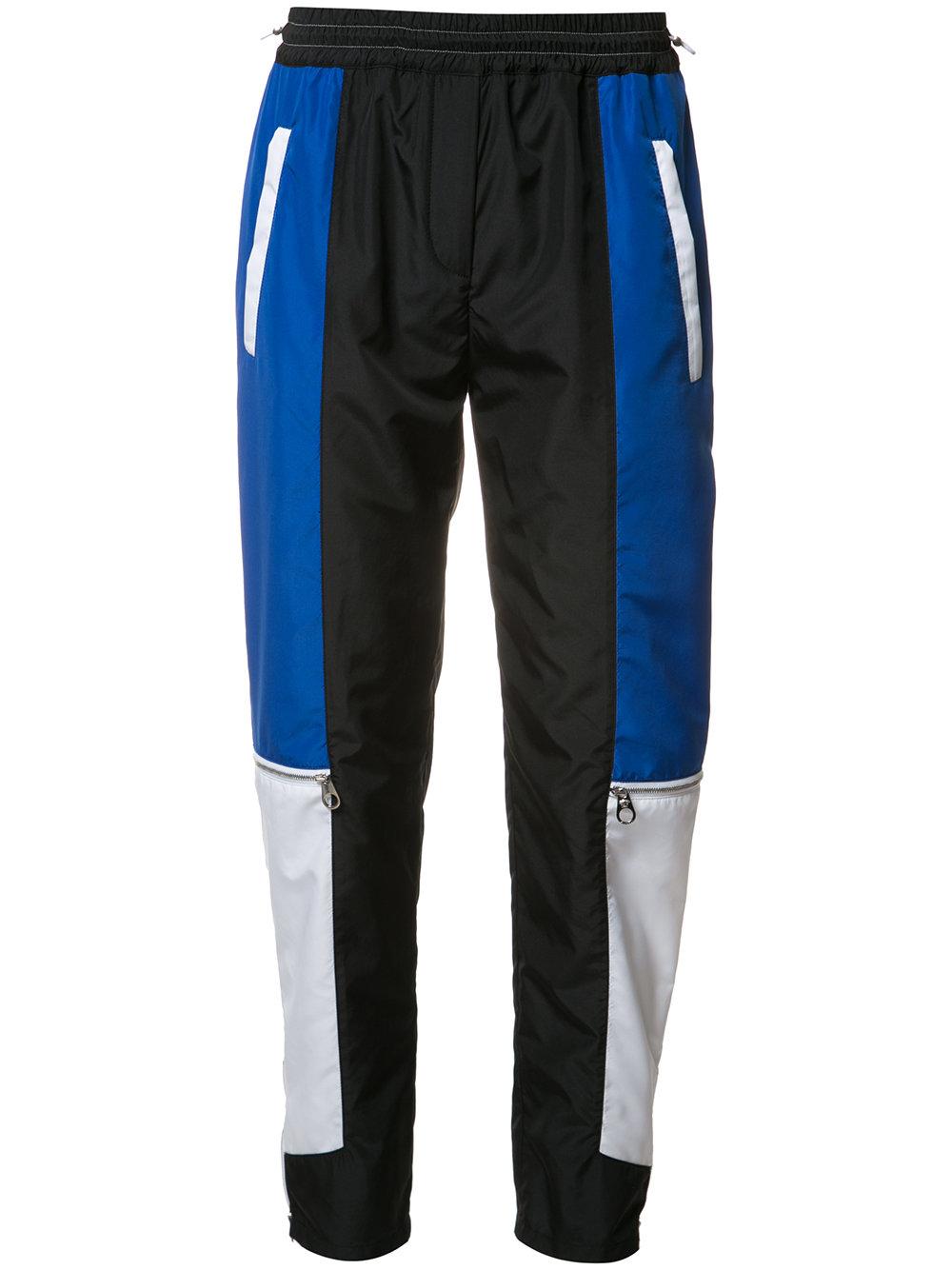 Versace Colour Block Paneled Track Pants in Black | Lyst