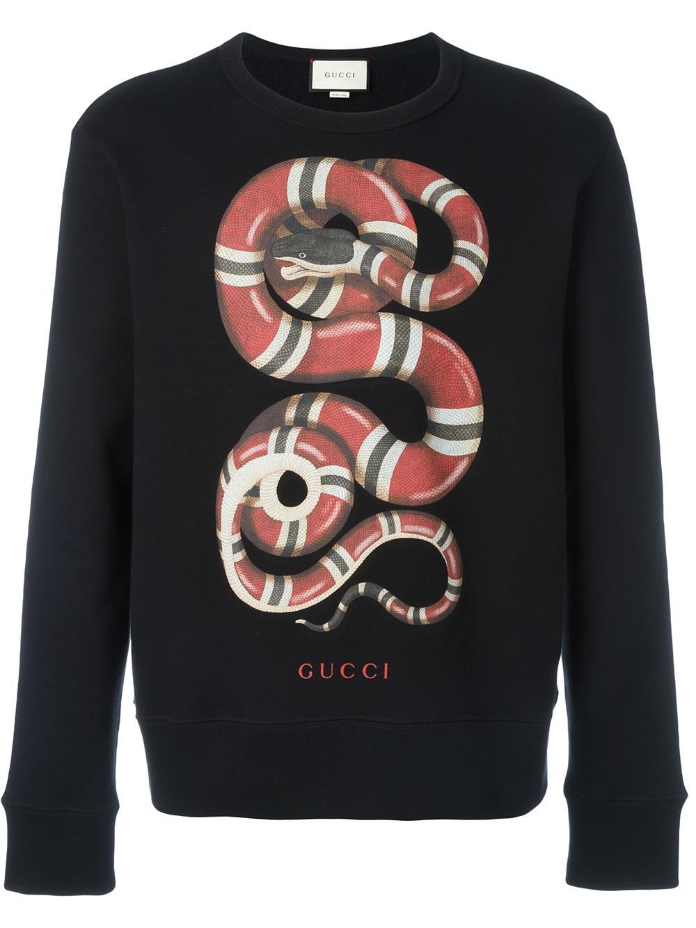 Lyst - Gucci - Snake Print Sweatshirt - Men - Cotton - Xl in Black for Men