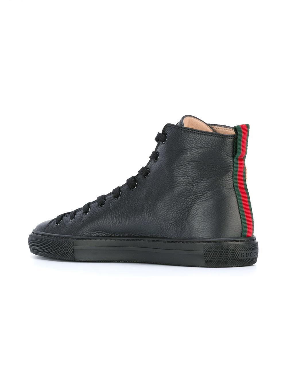 gucci black tiger sneakers