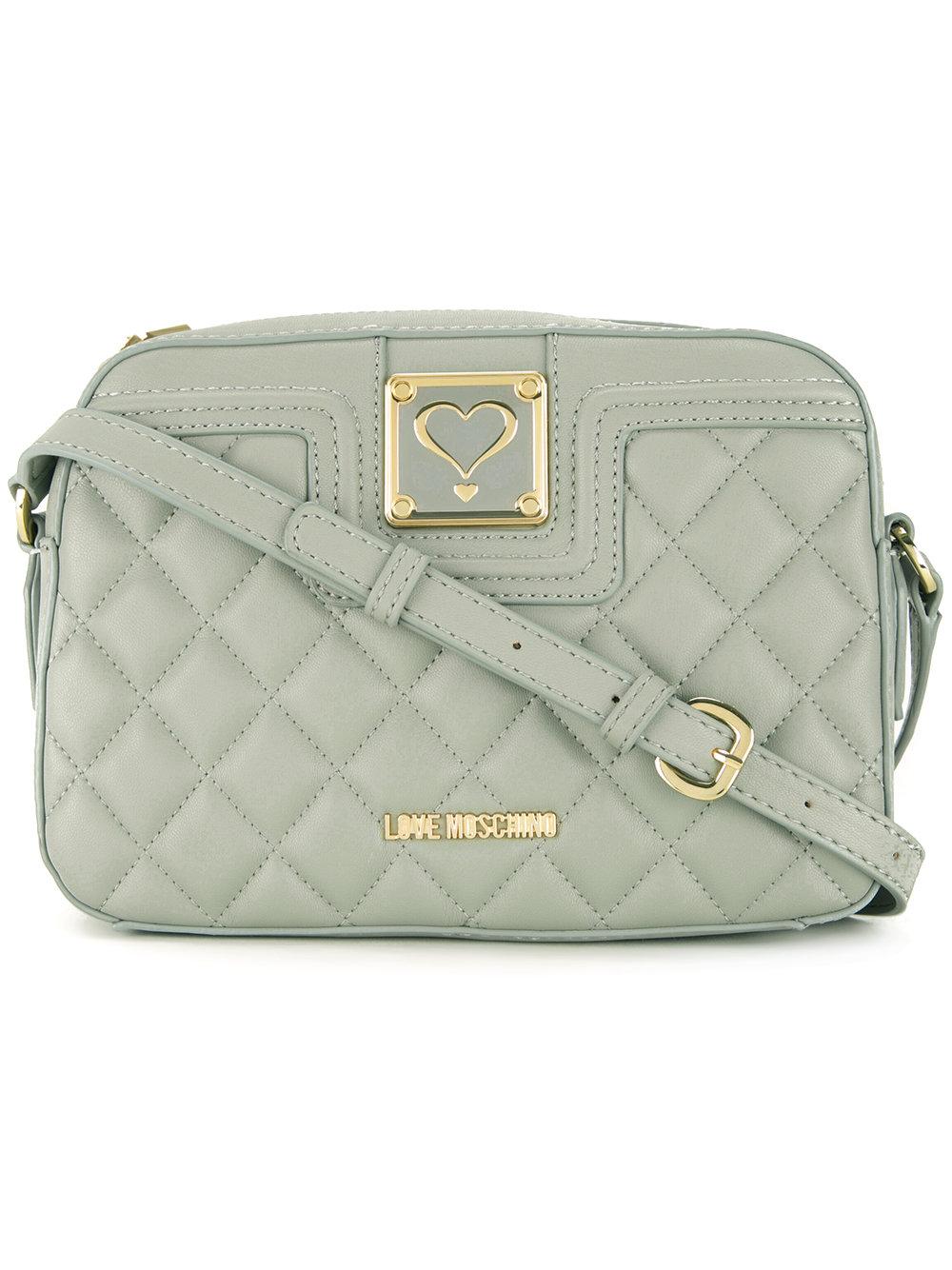 Love Moschino Quilted Crossbody Bag in Gray - Lyst