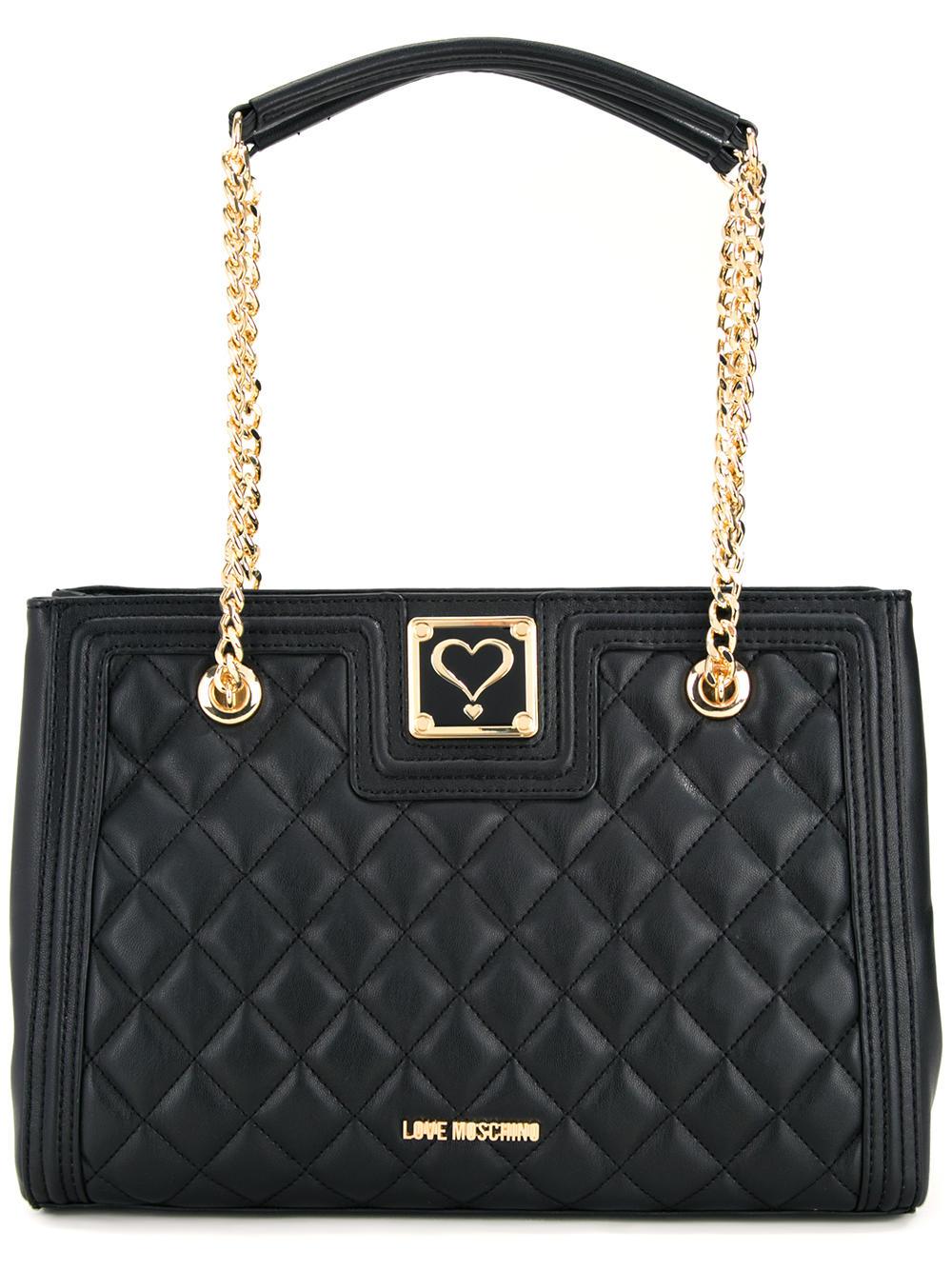 Lyst - Love Moschino Quilted Shoulder Bag in Black