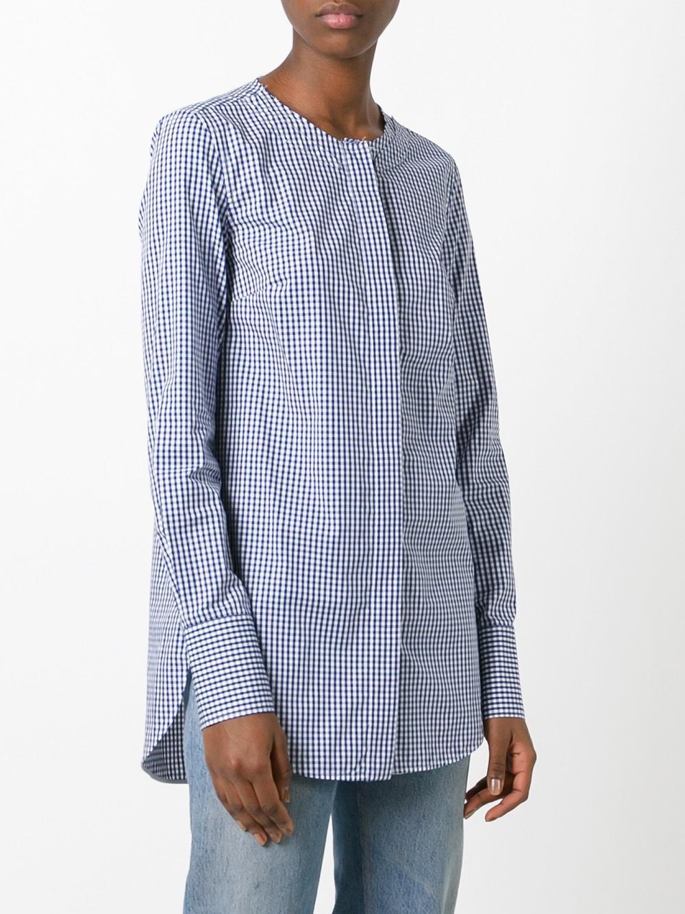 collarless ladies shirt