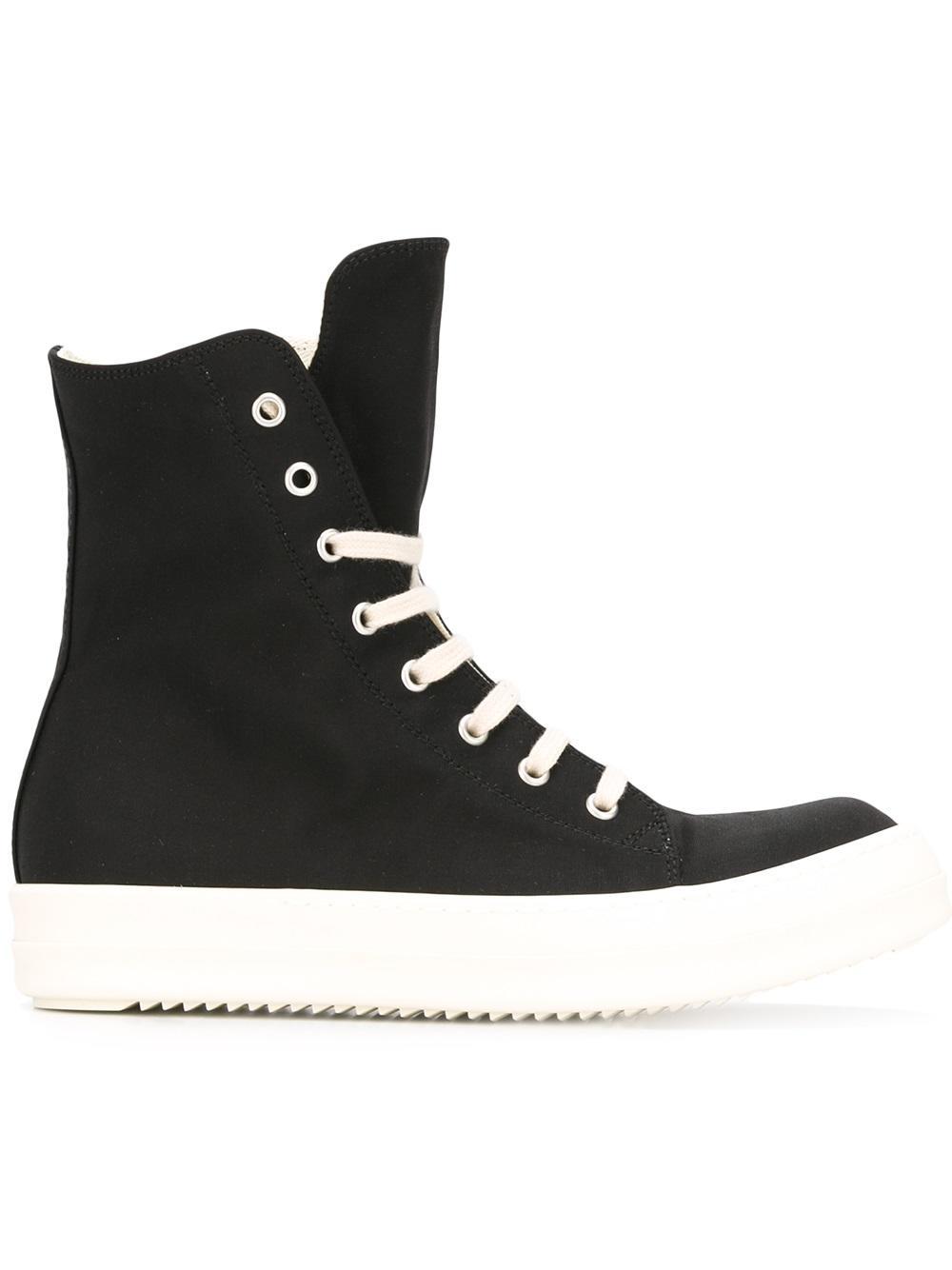 rick owens drkshdw lace up low top sneakers black