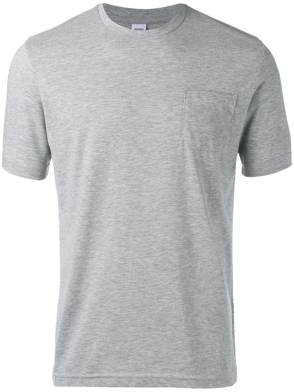 Aspesi Plain T-shirt in Gray for Men | Lyst