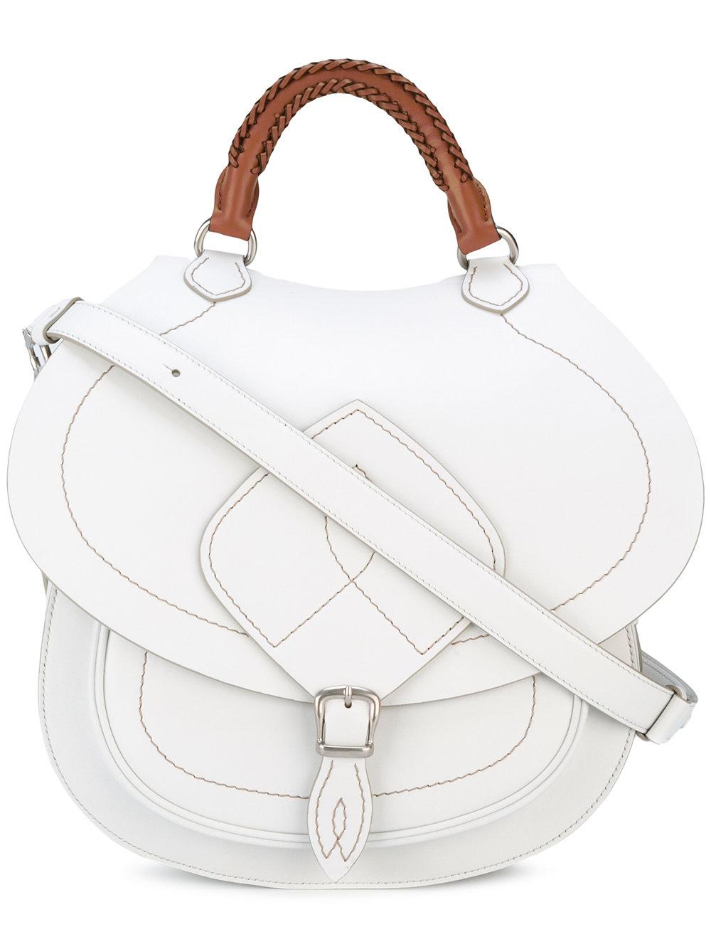 Maison margiela Top Handle Saddle Bag in White | Lyst