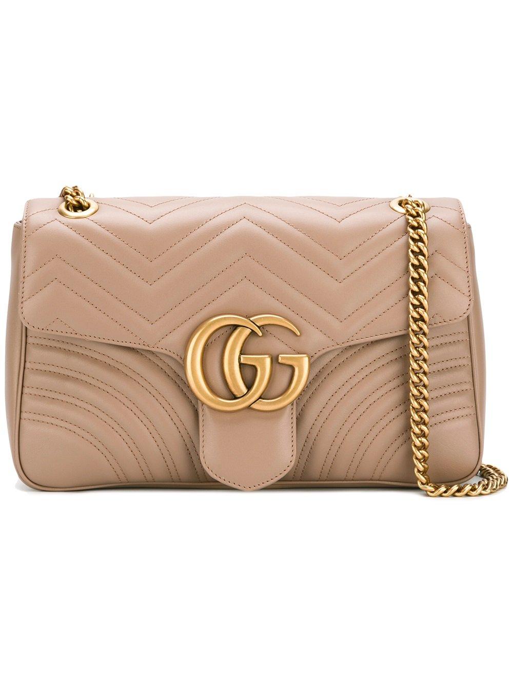 Lyst - Gucci Medium Gg Marmont Matelassé Shoulder Bag in Natural
