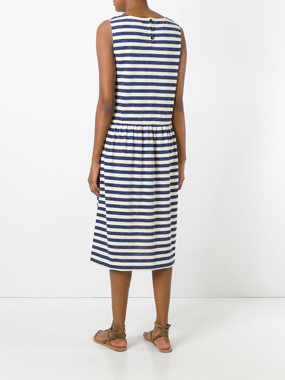 Lyst - Chinti & Parker Breton Stripe Dress in Blue