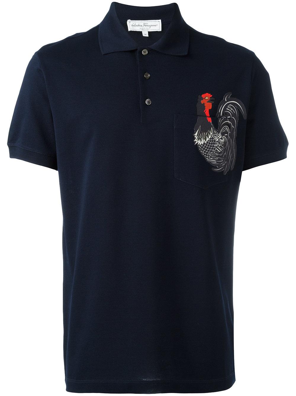 Lyst - Ferragamo Cockerel Polo Shirt in Blue for Men