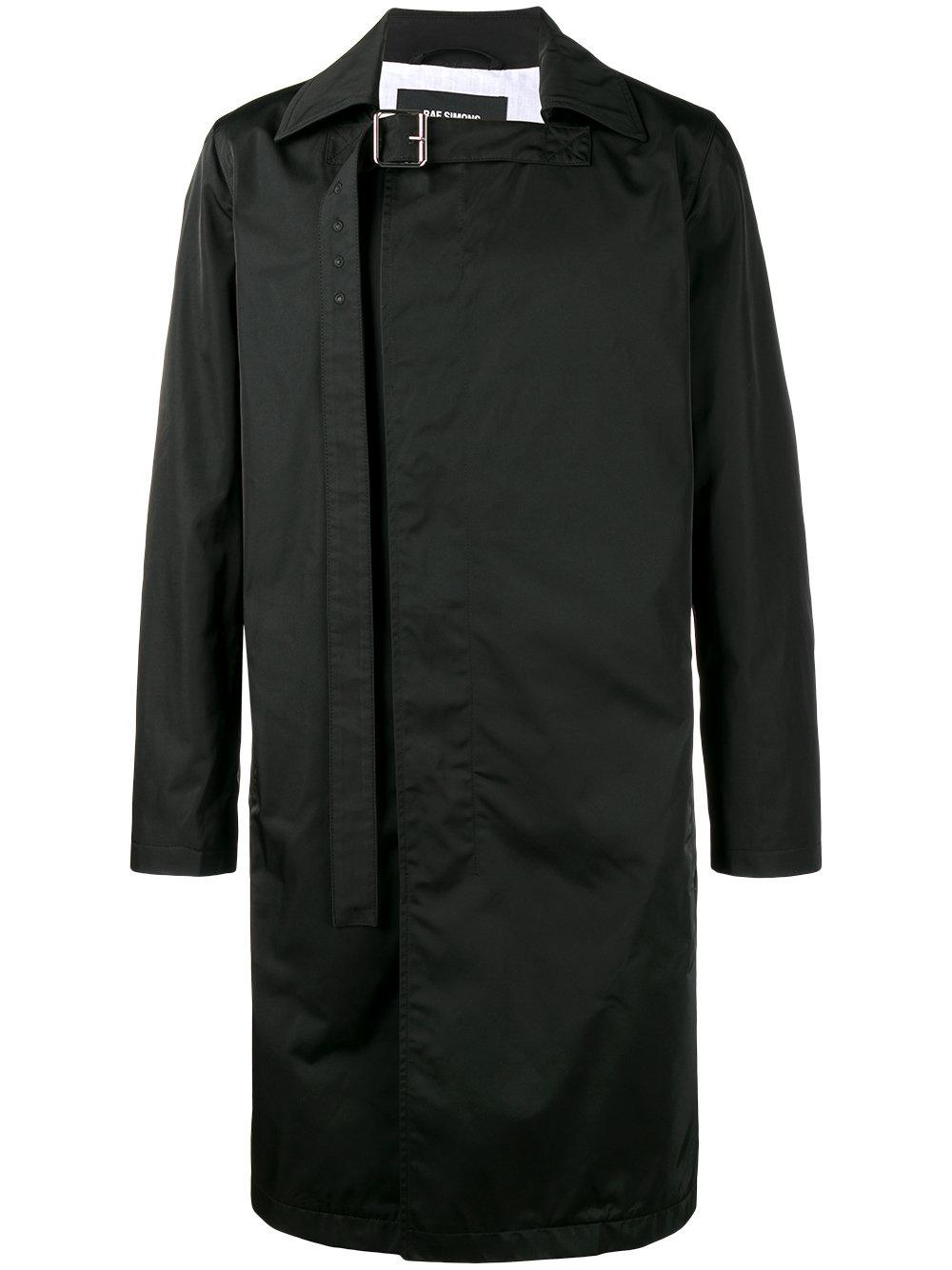 Raf simons Double Breasted Trench Coat in Black for Men | Lyst