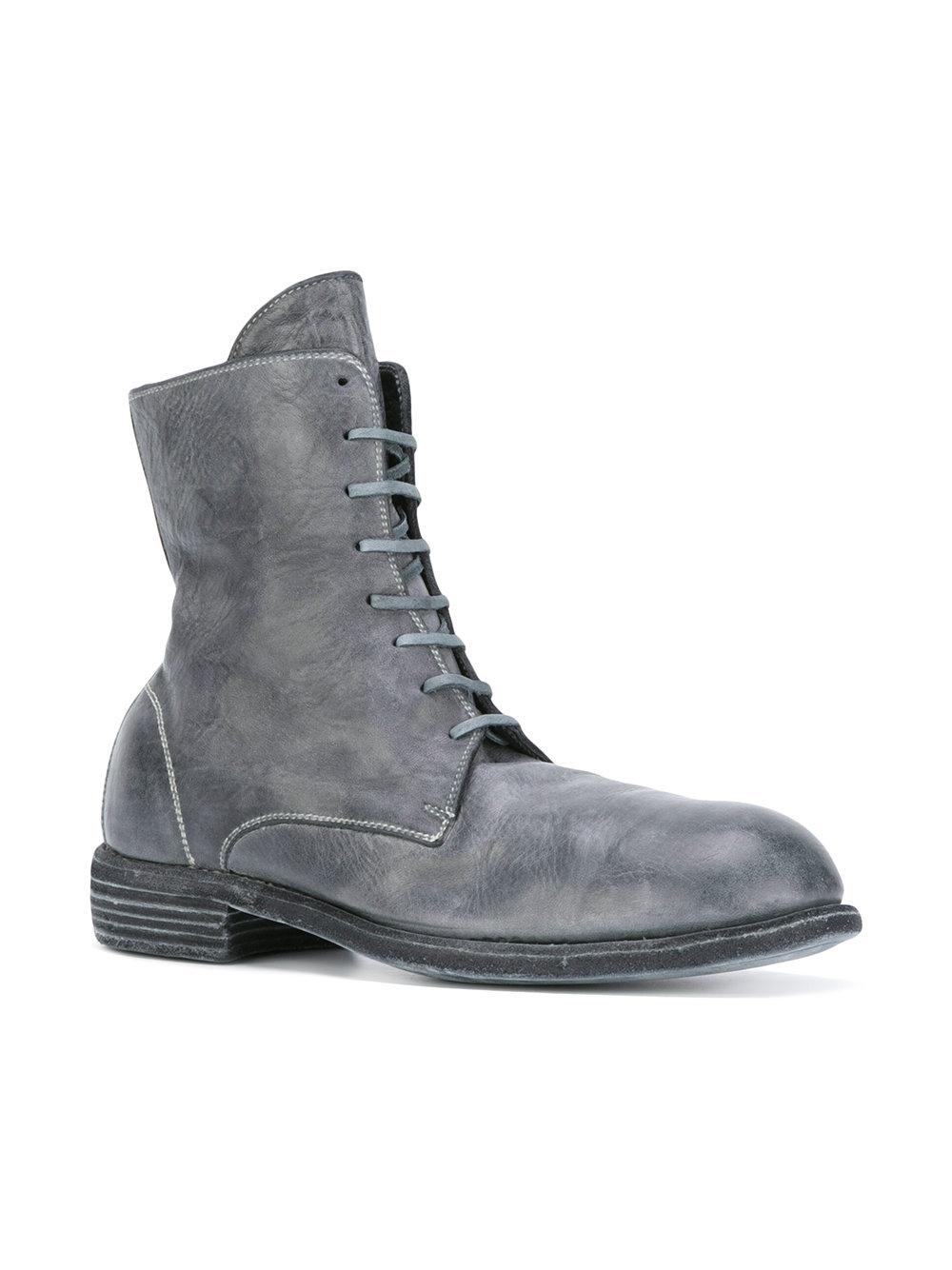 Lyst - Guidi Combat Boots in Gray for Men