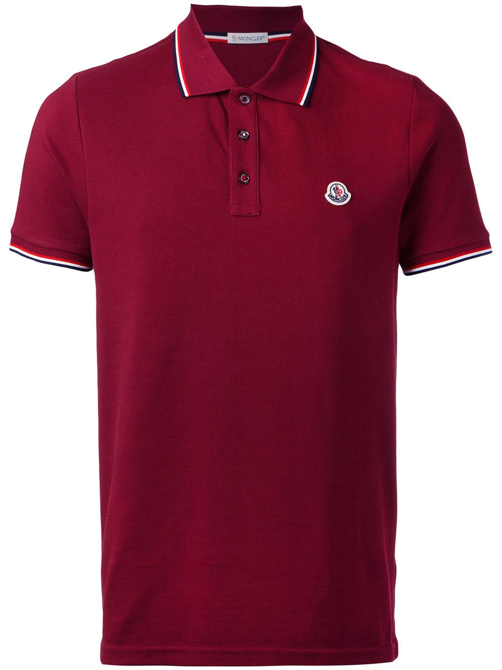 Moncler Polo  Shirt  in Red  for Men Lyst