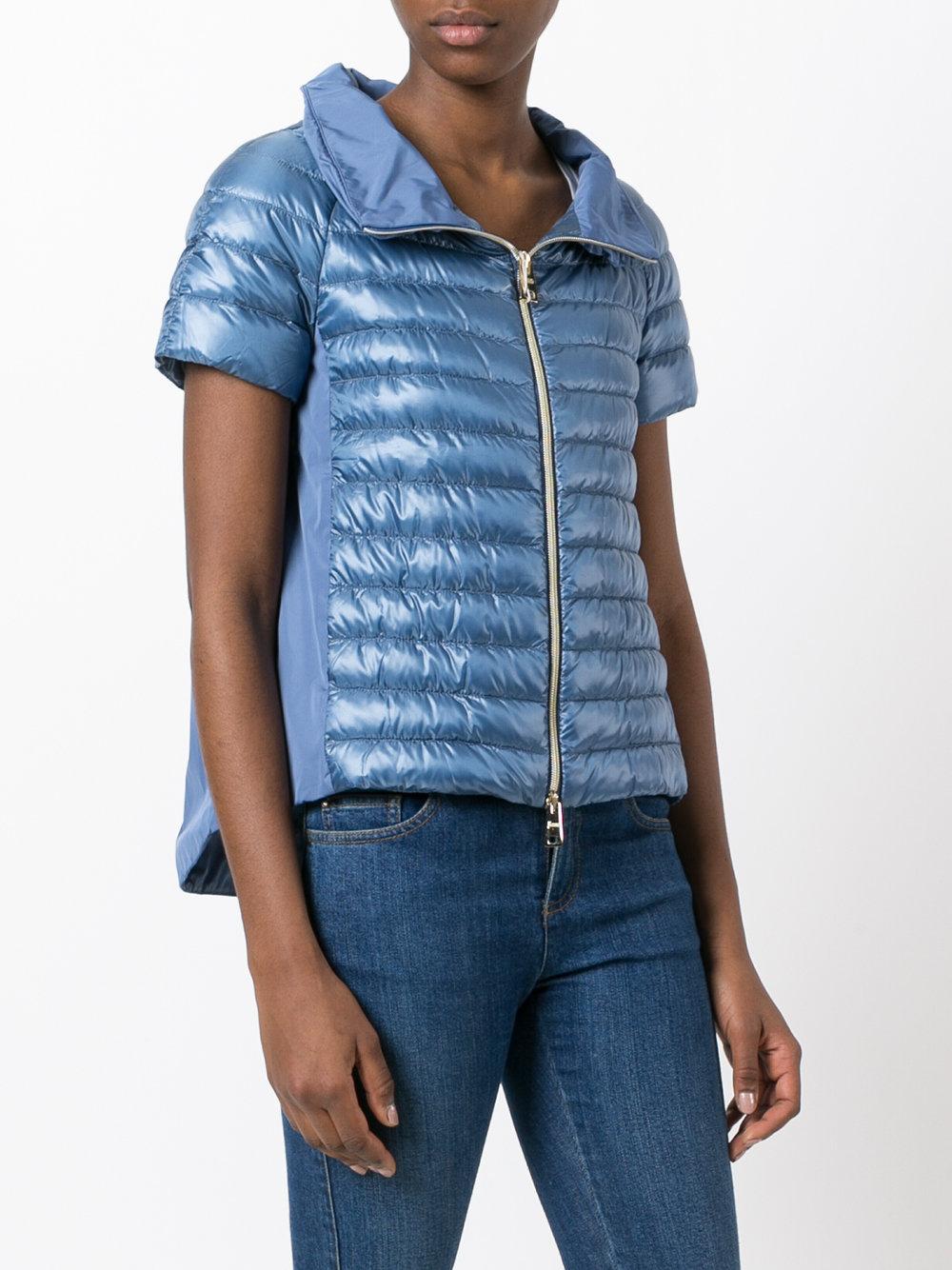 Lyst Herno Shortsleeved Puffer Jacket in Blue