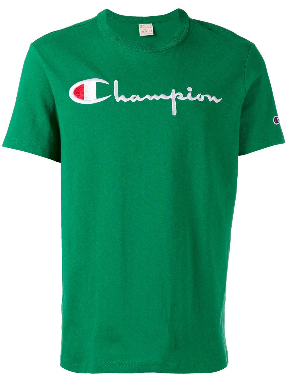 Lyst - Champion Print T-shirt in Green for Men